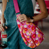 Red Flower Happy Face Wholesale Sling Bags for Women