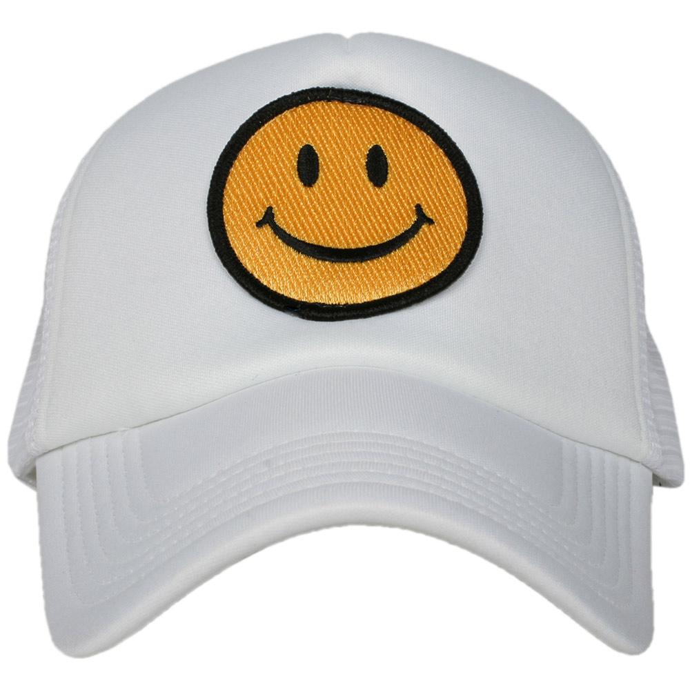 smiley-face-trucker-hat-all-white