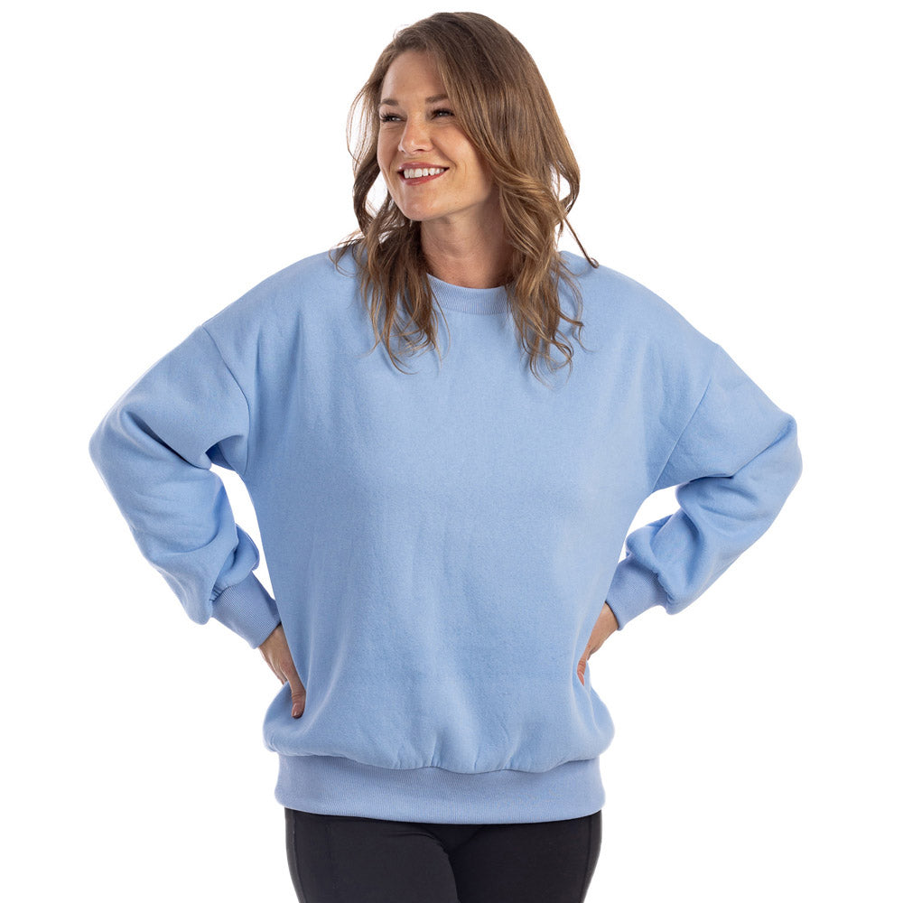 Light Blue Crew Neck Wholesale Sweatshirt
