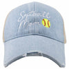 Softball Mom Wholesale Women's Denim Trucker Hat