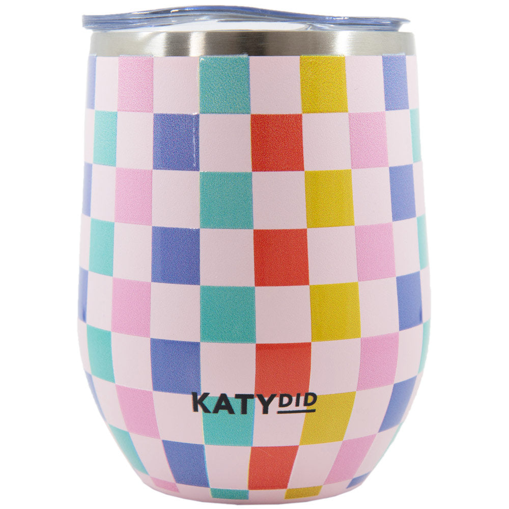 Multicolored Checkered Wholesale Stainless Steel WINE TUMBLER