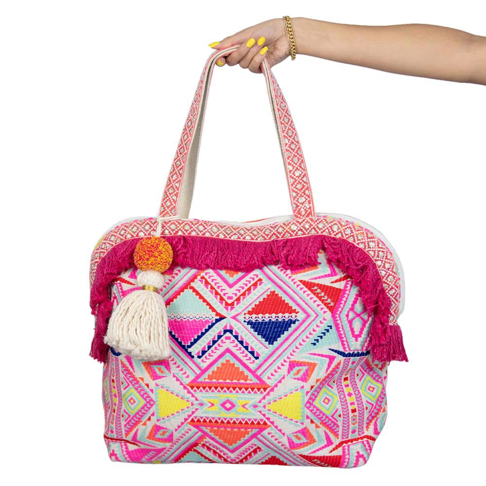 Multicolored Aztec Fringe Wholesale Women Tote Bag