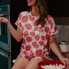 Strawberry Print PJ Lounge Set