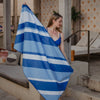 Blue Striped Quick Dry Towel