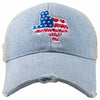 Texas Shape Flag Denim Wholesale Trucker Hats