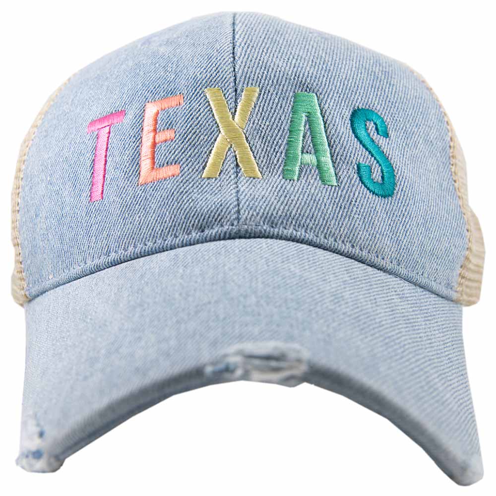 Texas (Multicolored) Wholesale Trucker Denim Hat