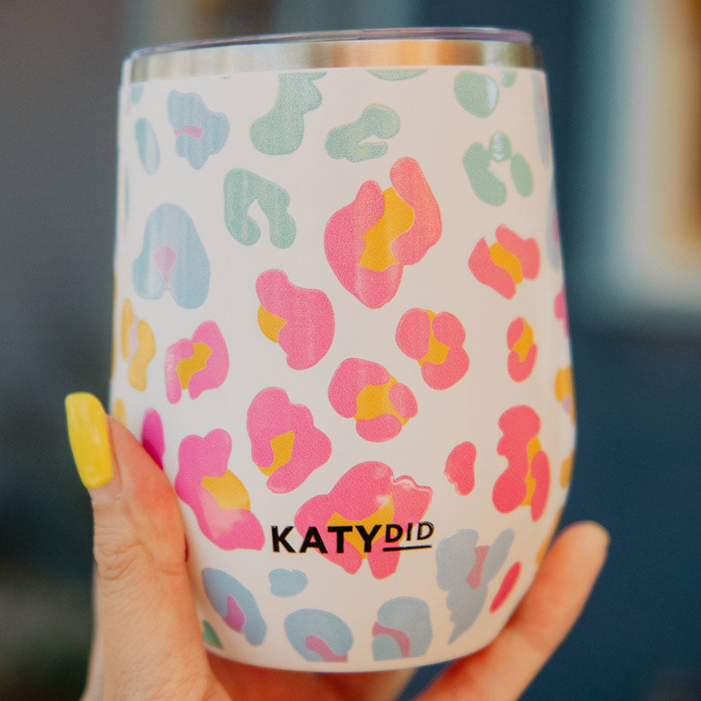 Pastel Leopard Wholesale Insulated WINE TUMBLER