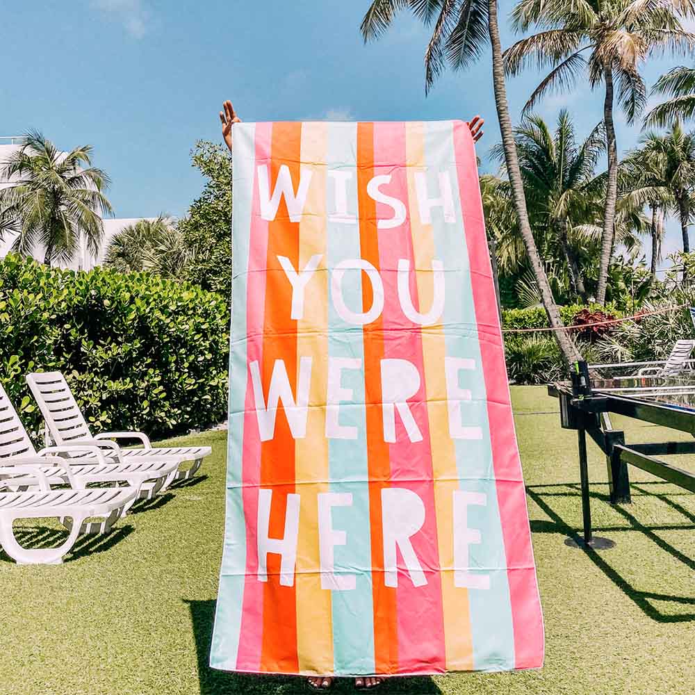 Wish You Were Here Quick Dry Wholesale Beach Towels