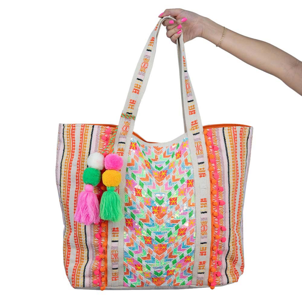 Multicolored Chevron Arrows Wholesale Big Tote Bag