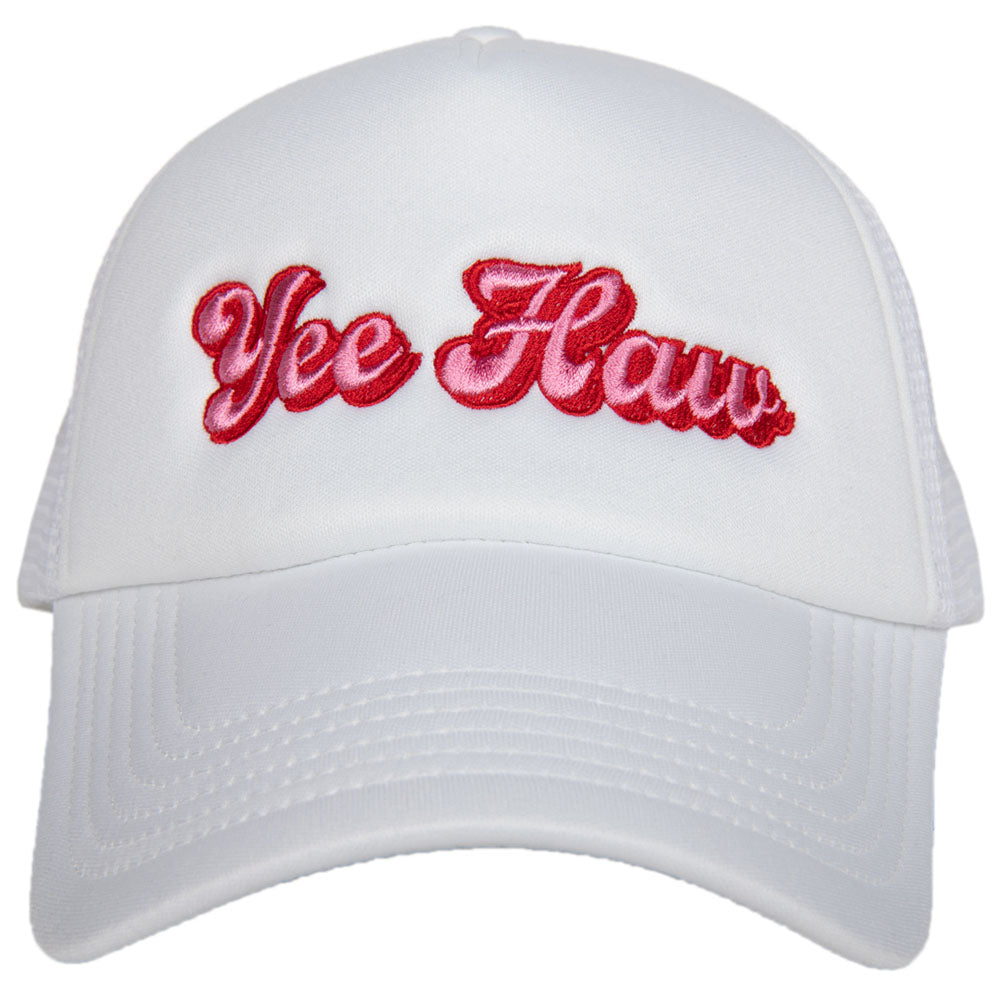Yee Haw Trucker Hat (All White)