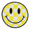 Yellow Checkerprint Happy Face Wholesale Patches for Hats (SET OF 3)